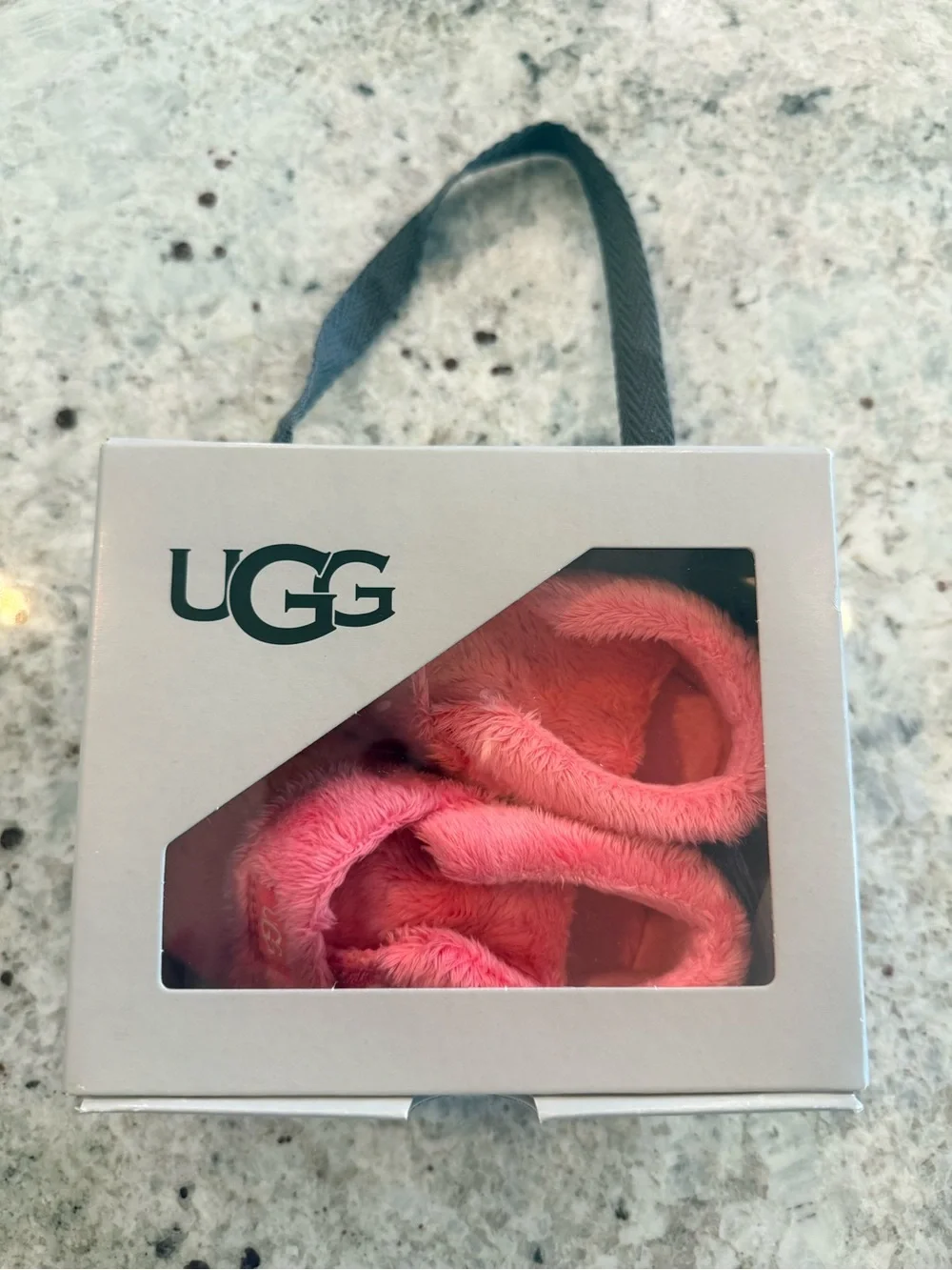 UGG Bixbee Pink Baby Booties with Velcro  Strap